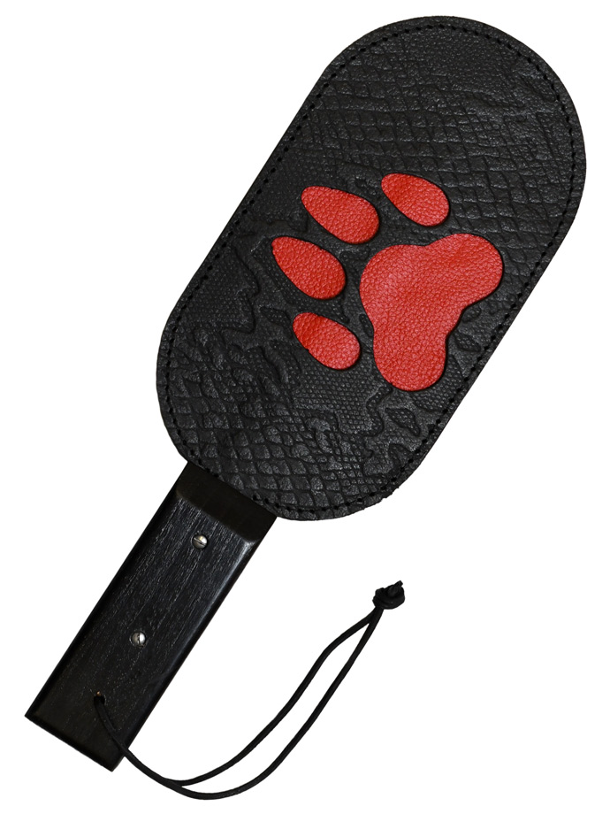 Puppy Paw Echtleder Paddle mit Roter Pfote
