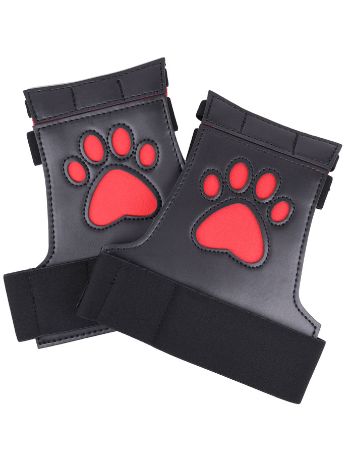Puppy Play Padded Palm Gloves - Rot