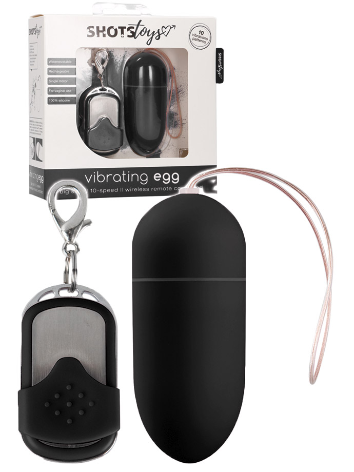 10 Speed Remote Vibrating Egg Big Schwarz