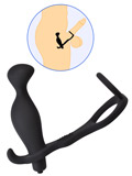 Silikon Vibrating Prostata Massager mit Penisring