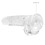 RealRock - Dildo 8 inch mit Hoden - Crystal Clear